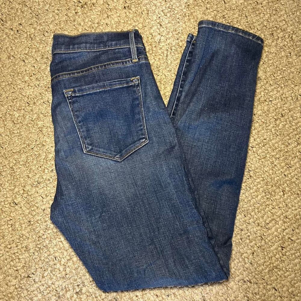 Dark wash skinny jeans